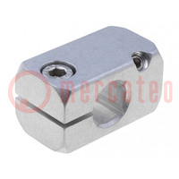Mounting coupler; with axial bore; D: 16mm; W: 25mm; H: 25mm; L: 45mm