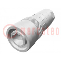 Plug; M12; PIN: 4; male; D code-Ethernet; for cable; crimped; 250V