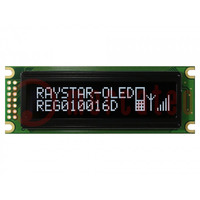 Display: OLED; graphical; 100x16; Dim: 85x30x10mm; white; PIN: 14