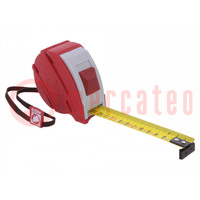 Measuring tape; L: 8m; Width: 25mm; Enclos.mat: ABS,rubber; measure