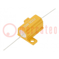 Resistor: wire-wound; with heatsink; 3.3Ω; 10W; ±5%; 50ppm/°C