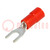 Tip: fork; M3,5; Ø: 3.7mm; 0.25÷1.5mm2; crimped; for cable; tinned