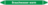 Rohrmarkierer ohne Gefahrenpiktogramm - Brauchwasser warm, Grün, 3.7 x 35.5 cm