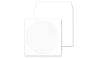 MAILmedia CD-/DVD-Papiertaschen, mit Fenster, Offset weiß (8718601)