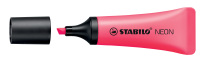 Textmarker STABILO® NEON. Kappenmodell, Farbe des Schaftes: in Schreibfarbe, Farbe: pink