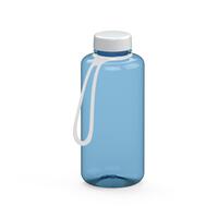Artikelbild Drink bottle "Refresh" clear-transparent incl. strap, 1.0 l, translucent-blue/white