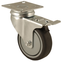 ROULETTE PIVOTANTE CAOUTCHOUC À FREIN Ø75MM 60KG SMARTWARES 42.923.10