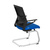 Konferenzstuhl / Freischwinger / Stuhl INVENTOR V Stoff schwarz / blau hjh OFFICE