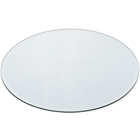 MIRROR round plate - silber - 30x30x0,5cm - Glas