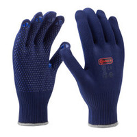 Handschuhe Feinstrick blau