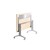 Mesa Rocada abatible serie Rotation (160x80 cm) tablero color HAYA con pie chapa de acero color GRIS