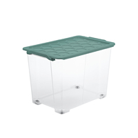 Rotho EVO SAFE Aufbewahrungsbox Rechteckig Kunststoff Grün, Transparent