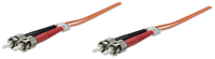 Intellinet Glasfaser LWL-Anschlusskabel, Duplex, Multimode, ST/ST, 62,5/125 µm, OM1, 3 m, orange