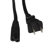 Videk USA to Figure 8 C7 Socket Power Cable Black 2Mtr