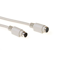ACT AK5280 cable ps/2 5 m 6-p Mini-DIN Beige, Marfil