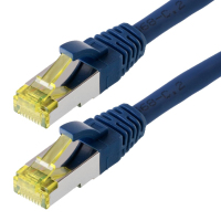 Helos S/FTP (PIMF) CAT 6a 15m Netzwerkkabel Blau Cat6a S/FTP (S-STP)