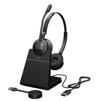 Jabra Engage 55 Headset Vezeték nélküli Fejpánt Iroda/telefonos ügyfélközpont Bluetooth Dokkoló Fekete