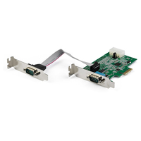 StarTech.com 2 Port PCI Express RS232 Seriële Kaart, PCIe RS232 Serial Host Controller Kaart, PCIe naar Serial DB9 Adapter Kaart, 16950 UART, Low Profile Uitbreidingskaart, Wind...
