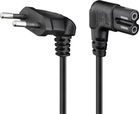 Goobay Connection Cable Euro Plug Angled at Both Ends, 2 m, Black