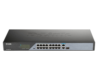 D-Link DSS-100E-18P łącza sieciowe Nie zarządzany Fast Ethernet (10/100) Obsługa PoE Czarny