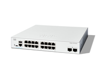 Cisco Catalyst 1300-16T-2G Managed Switch, 16 Port GE, 2x1GE SFP, Limited Lifetime Protection (C1300-16T-2G)