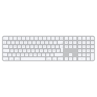 Apple Magic Tastatur USB + Bluetooth Dänisch Aluminium, Weiß