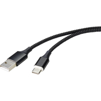 Renkforce RF-4746076 USB-kabel 1 m USB 2.0 USB A USB C Zwart