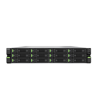 QSAN 90-N5112R10-EU data-opslag-server NAS Rack (2U) Ethernet LAN Zwart, Metallic