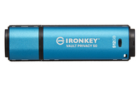 Kingston Technology IronKey Vault Privacy 50 USB flash meghajtó 512 GB USB A típus 3.2 Gen 1 (3.1 Gen 1) Fekete, Kék