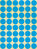 Avery 3375 etiket Cirkel Permanent Blauw 1056 stuk(s)