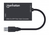 Manhattan USB-A auf SFP LWL-Konverter, USB 3.2 Gen 1, 1000 Mbit/s, optische Glasfaserverbindung, offener SFP-Slot, schwarz