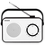Aiwa R-190BW Radio Tragbar Analog Schwarz, Weiß