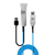 Lindy 43346 USB kábel 100 M USB 3.2 Gen 1 (3.1 Gen 1) USB A 2 x USB A Kék, Ezüst