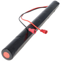 Notleuchtenakku NiCd 7,2V 2500mAh L1x6 Baby C mit 300mm Kabel ersetzt Beghelli 415258001 Plus-Pol 4,8mm und Minus-Pol 6,3mm