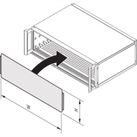 SCHROFF Gesamtfrontplatte, gesteckt, ungeschirmt - FRONTPLATTE 5HE 42TE EL/CHR