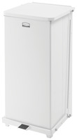 Tretabfallbehälter Defenders® 4-eckiger Tretabfallbehälter, 49 l, weiß