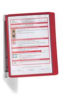 Durable VARIO WALL 5 Display Panel Desk Stand | 5 Panels | A4 Red