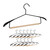 Relaxdays Kleiderbügel, 12er Set, breite Schultern, Sakkos & Anzüge, Hosenstange, Jackenbügel, Metall & Holz, schwarz