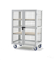 Boxwell Mobile Shelving - H1355 x W900 x D600mm - Steel Shelves - Light Grey