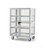 Boxwell Mobile Shelving - H1355 x W900 x D600mm - Plywood Shelves - Light Grey