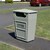 Fire Retardant GRC Closed Top Litter Bin - 84 Litre - Textured Finish painted in Slate Grey