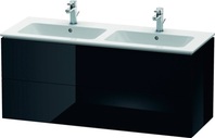 DURAVIT LC625804040 Waschtischunterbau L-CUBE 1290 x 481 x 555 mm schwarz hochg