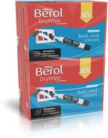 Berol Dry Wipe Whiteboard Marker Bullet Tip 2mm Line Assorted Colours (Pack 96)