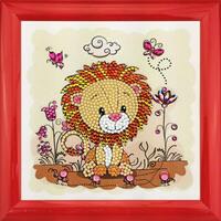 Crystal Art Lion 16 x 16cm Frameable Kit CAFBL-6