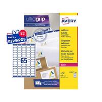 Avery Laser Mini Label 38x21mm 65 Per A4 Sheet White (Pack 6500 Labels)
