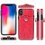 NALIA Necklace Cover with Chain compatible with iPhone X XS Case, PU Leather Silicone Phone Skin with Card Slot & Holder Strap, Slim Protective Mobile Back Rugged Shockproof Bum...