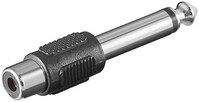 Cinch-Adapter zu Mono-AUX-Klinke 6,35-mm-Stecker, Klinke 6,35 mm Stecker (2-Pin, mono) - 1x 6,35-mm-