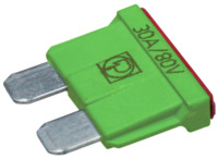 KFZ-Flachsicherung, 30 A, 80 V, grün, (L x B x H) 19 x 5 x 19 mm, 166.7000.5302