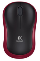 Logitech M185 vezeték nélküli, piros, egér