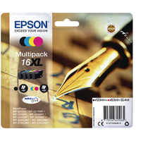 Epson 16XL Pen and Crossword Black CMY Colour High Yield Ink Cartridge 13ml 3 x 6.5ml Multipack - C13T16364012
